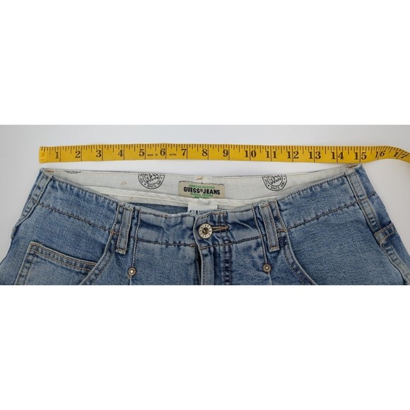 Vintage 90s Guess Jeans Shorts Made in USA Women size 32 High Waisted Mom 1990s - Picture 4 of 11